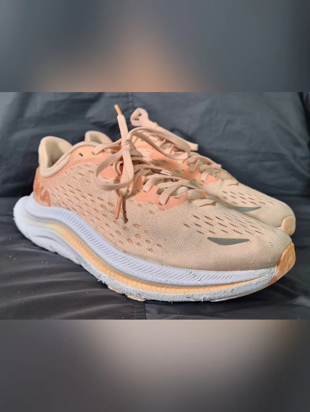 Women's HOKA ONE ONE Kawana ''Peach Parfait'' Running Shoes Sz. 7.5